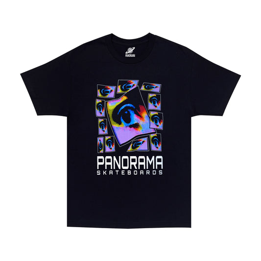 BLACK / PANORAMA VHS VISION T-SHIRT